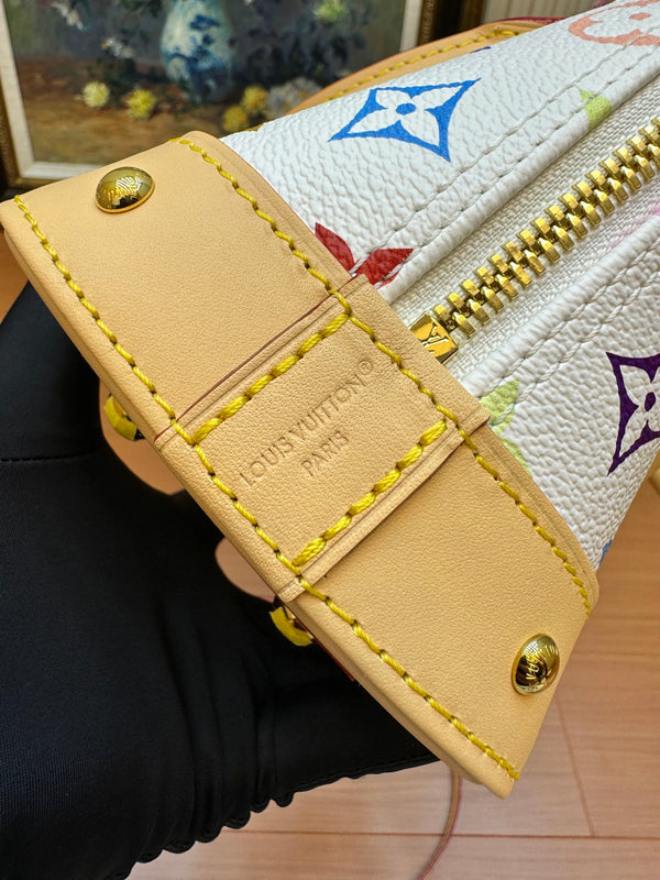 LV Alma BB 23cm White Multicolore Monogram Canvas 206011