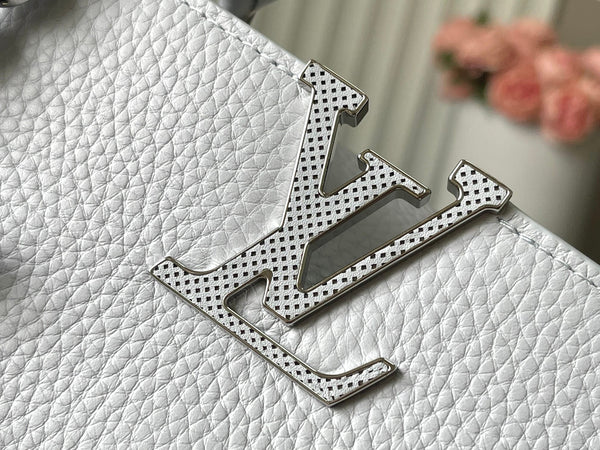 CAPUCINES BB 27 IN CHROME GRAY TAURILLON SILVER HARDWARE