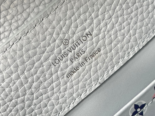 CAPUCINES BB 27 IN CHROME GRAY TAURILLON SILVER HARDWARE