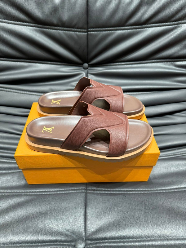 LV OASIS MULE IN CHOCOLATE BROWN CALFSKIN