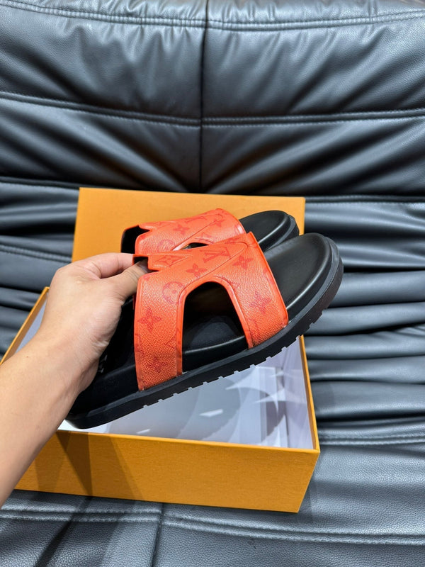 LV OASIS MULE IN CARROT ORANGE MONOGRAM CALFSKIN