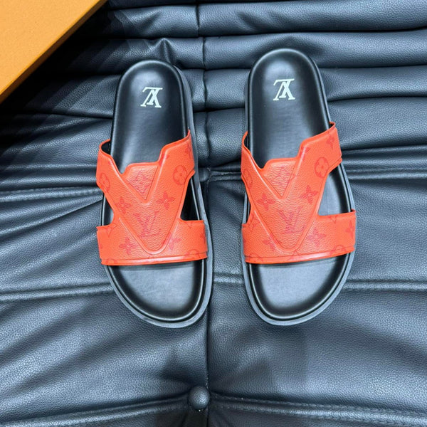LV OASIS MULE IN CARROT ORANGE MONOGRAM CALFSKIN