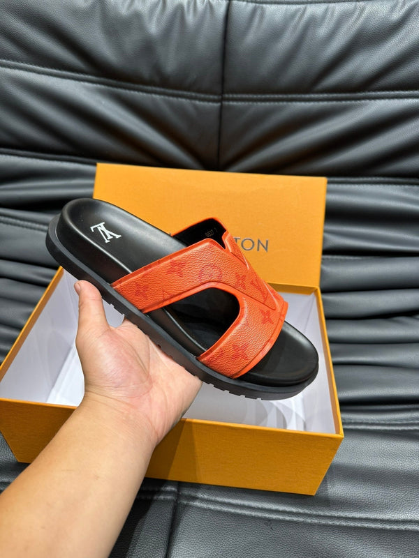 LV OASIS MULE IN CARROT ORANGE MONOGRAM CALFSKIN
