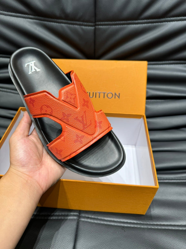LV OASIS MULE IN CARROT ORANGE MONOGRAM CALFSKIN