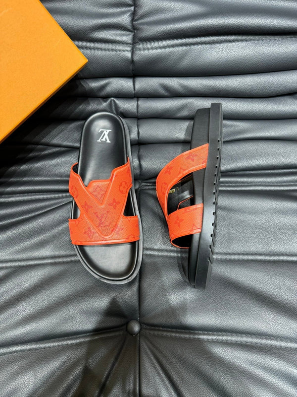 LV OASIS MULE IN CARROT ORANGE MONOGRAM CALFSKIN
