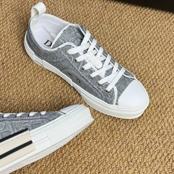 CD B23 Low-Top Sneaker Grey Oblique Jacquard Fabric