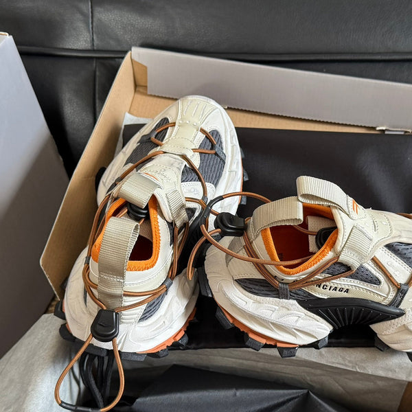 SNEAKER HIKE IN RETE BEIGE E ARANCIONE, POLIURETANO E POLIESTERE