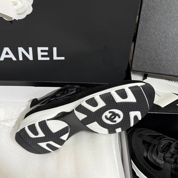 CC 25A Trainers Black Laminated Calfskin And Suede Calfskin 352121