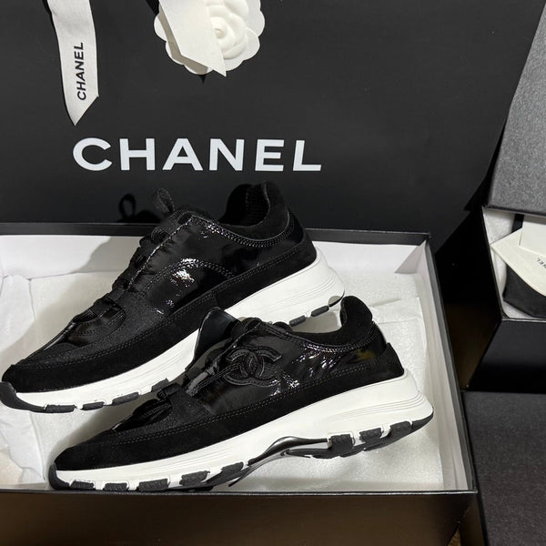 CC 25A Trainers Black Laminated Calfskin And Suede Calfskin 352121