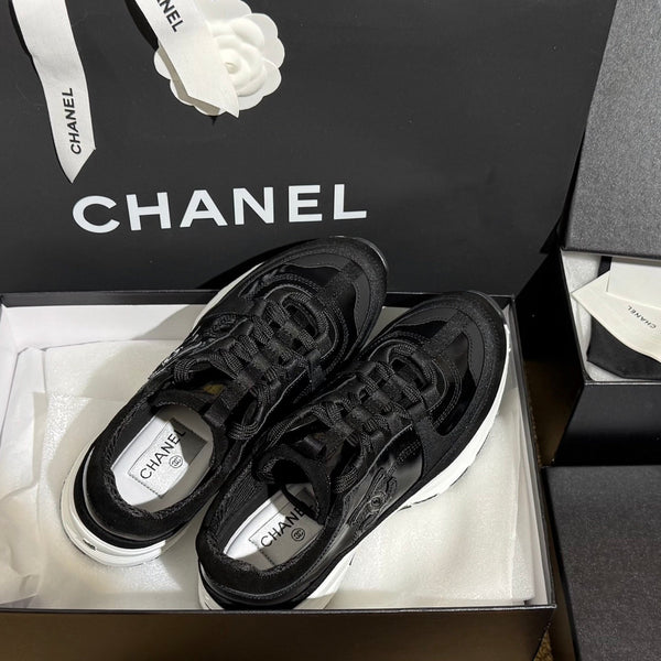 CC 25A Trainers Black Laminated Calfskin And Suede Calfskin 352121