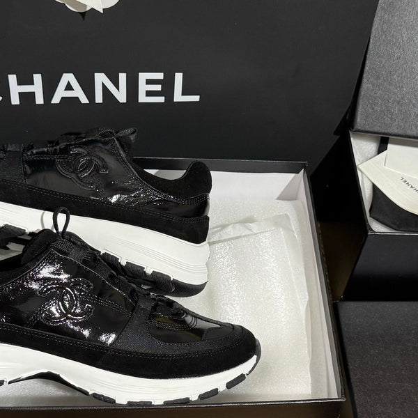 CC 25A Trainers Black Laminated Calfskin And Suede Calfskin 352121