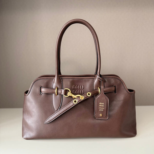 MiuMiu popular vintage tote bag 44cm sheepskin