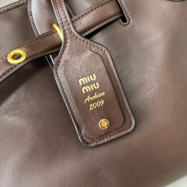 MiuMiu popular vintage tote bag 44cm sheepskin