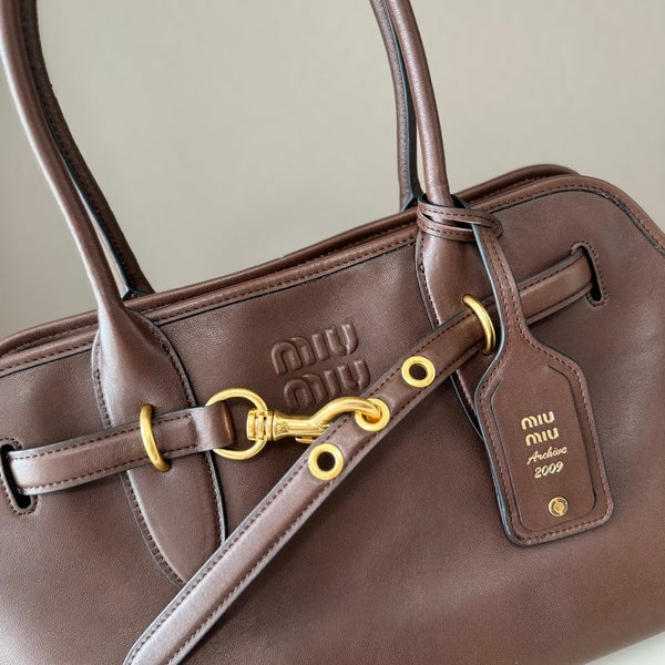 MiuMiu popular vintage tote bag 44cm sheepskin