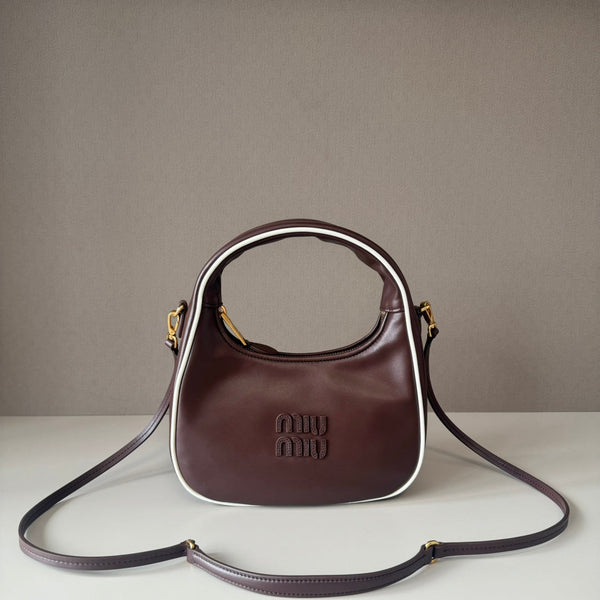 MiuMiu Wander Crescent Bag 22cm Leather