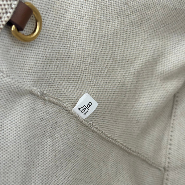 MiuMiu bucket bag 22.5cm white brown denim