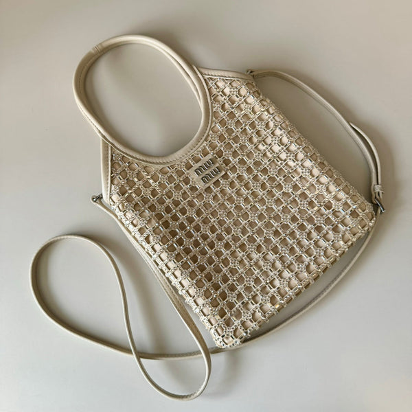 MiuMiu small diamond bag 20cm leather