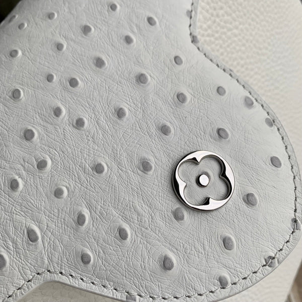 capucines mm 31.5 white taurillon leather silver hardware