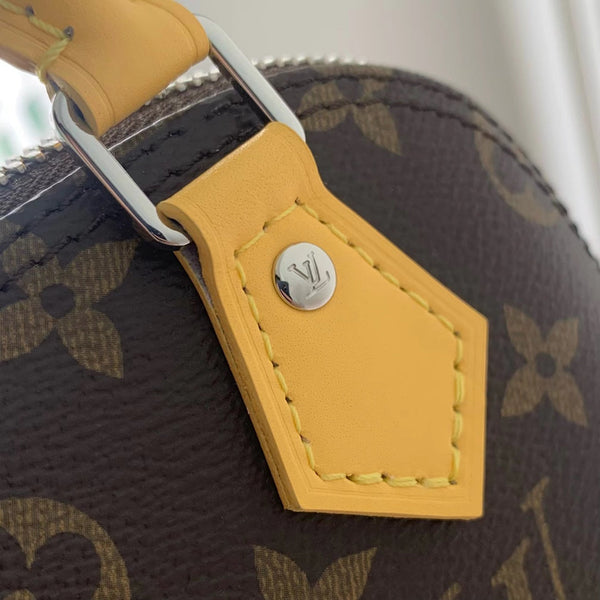 alma nano 18 monogram canvas vitello giallo