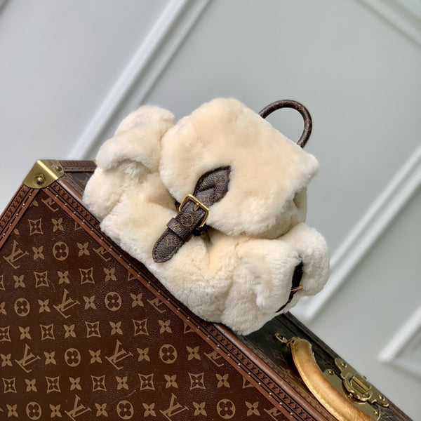 Lv Nano Teddy 25 Monogram Wool Marrone