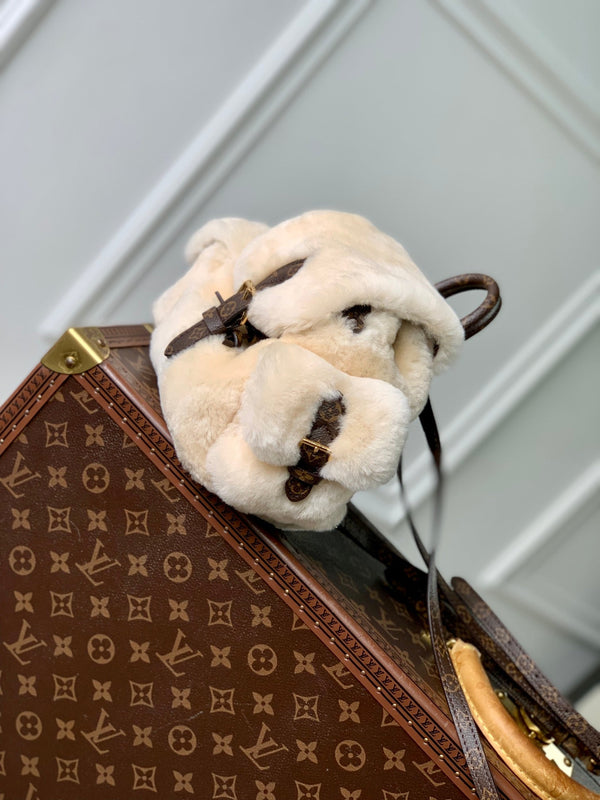 Lv Nano Teddy 25 Monogram Wool Marrone