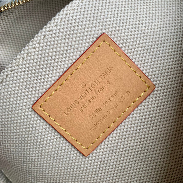 Lv Speedy 25 Bandouliere Beige Leather Denim Wool