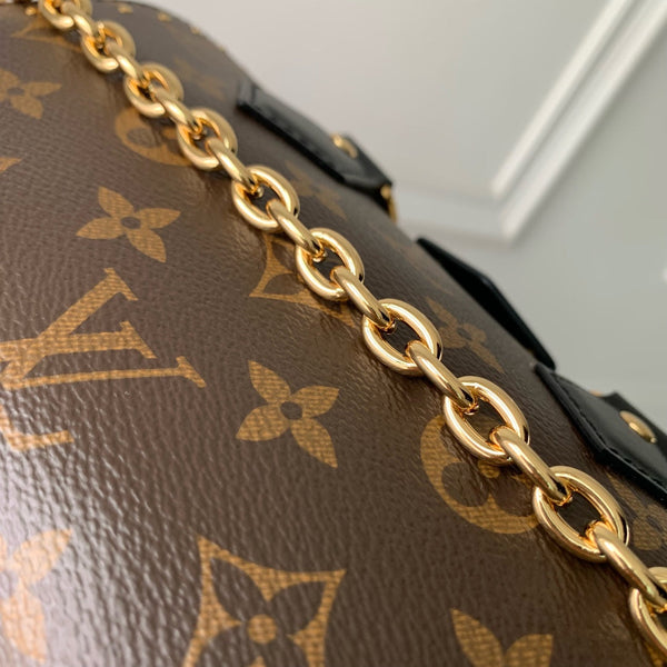 Lv Speedy Trunk 20 Nero Marrone Monogramma