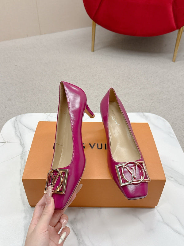LV Madeleine High Heels Fuchsia Pink Leather 528577