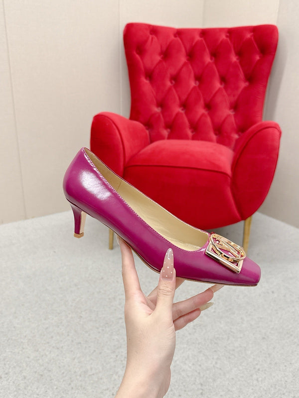 LV Madeleine High Heels Fuchsia Pink Leather 528577