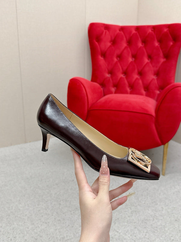 LV Madeleine High Heels Fuchsia Burgundy Leather 528579