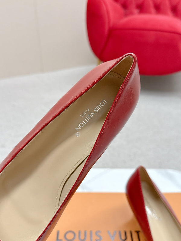 LV Madeleine High Heels Fuchsia Red Leather 528580