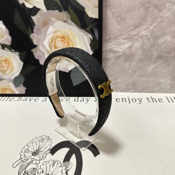 CERCHIETTO IN RAFIA NERA INTRECCIATA 400479