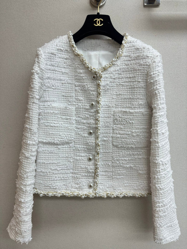 CC Jacket White Cotton Polyamide 237359