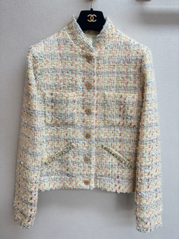 CC Jacket Pink Blue Cotton Polyamide 237357