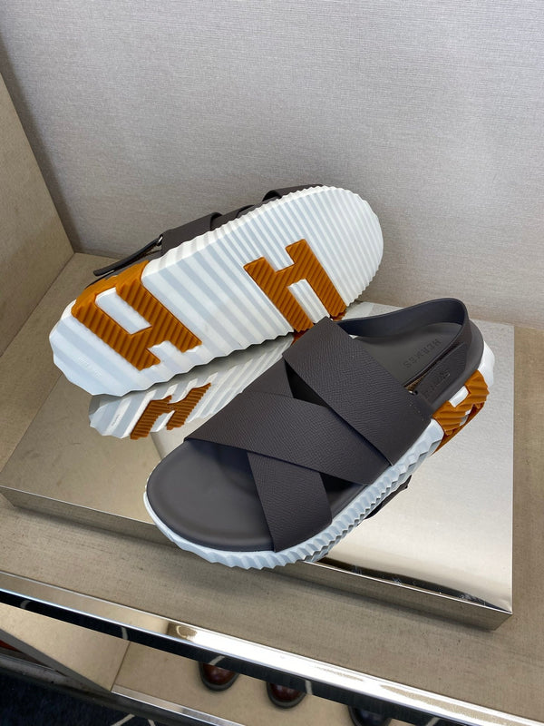 HM Men's Electric Sandals Dark Grey Calfskin 602600