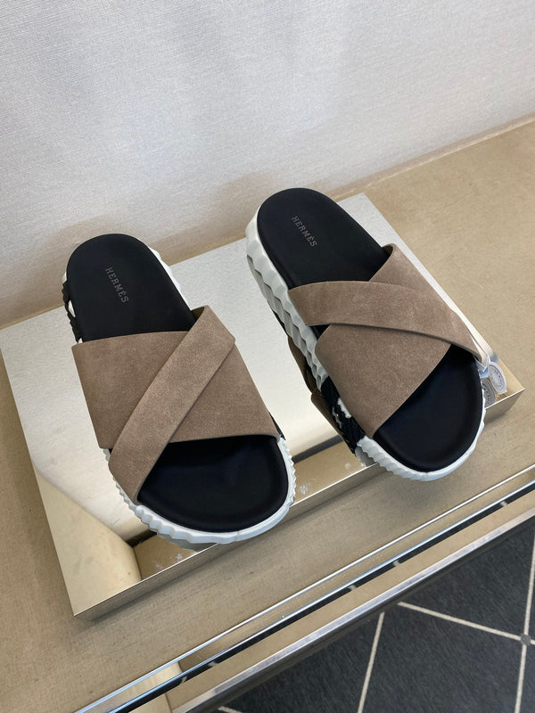 HM Men's Infra Slide Beige Calfskin 602610