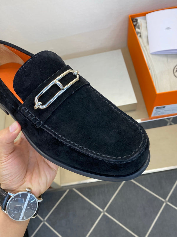 HM Men's Colette Loafer Black Suede 680427