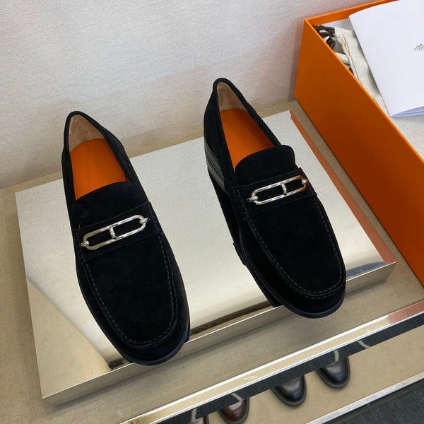 Mocassino Colette da uomo HM in pelle scamosciata nera 680427