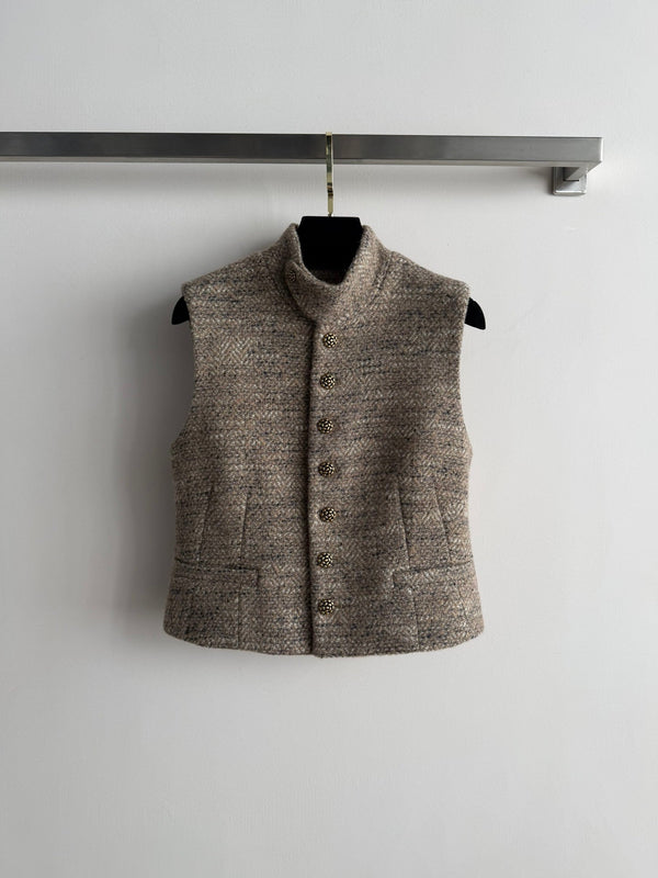 LP Vest Beige Taupe Tweed 352947
