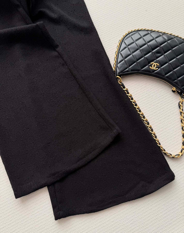 CC 26s Pantalon évasé Laine Viscose Noir 338888