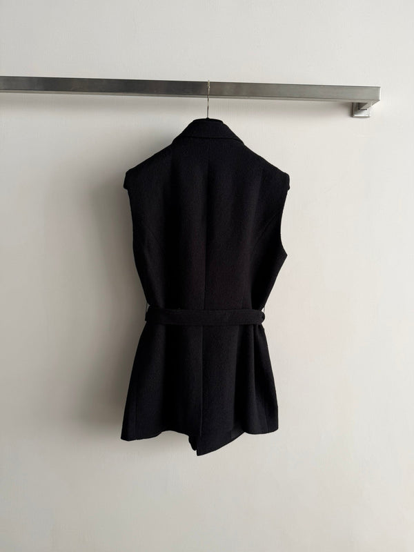 CC 26s Gilet Noir Laine Viscose 338885
