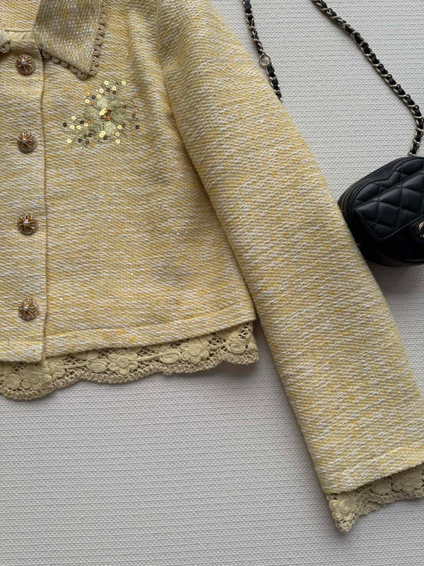 CC Ensemble Tweed Jaune Clair 352994