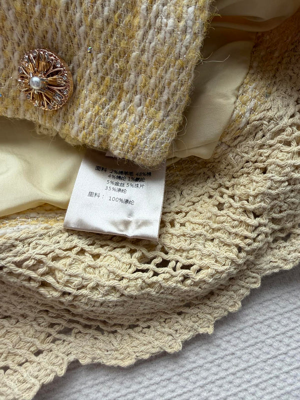 CC Ensemble Tweed Jaune Clair 352994
