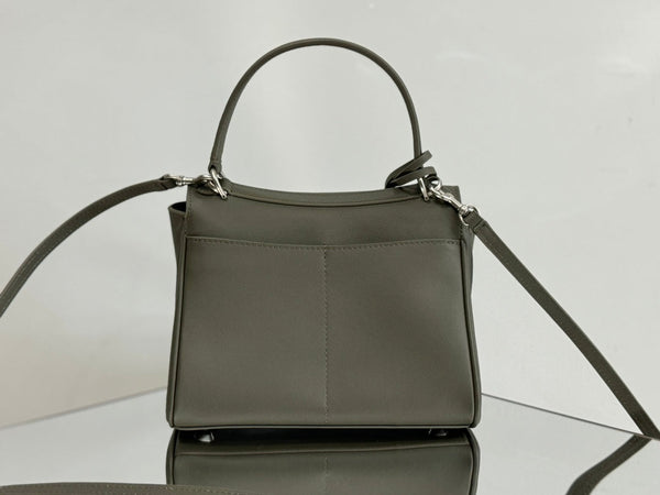 RODEO MINI BAG 22 IN KHAKI GREEN SMOOTH CALFSKIN SILVER HARDWARE