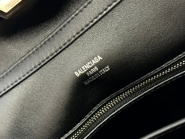 RODEO SMALL BAG 29 IN BLACK SMOOTH CALFSKIN SILVER HARDWARE