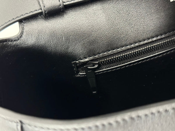 DOWNTOWN S CROSSBODY BAG 30 IN BLACK SOFT LAMBSKIN