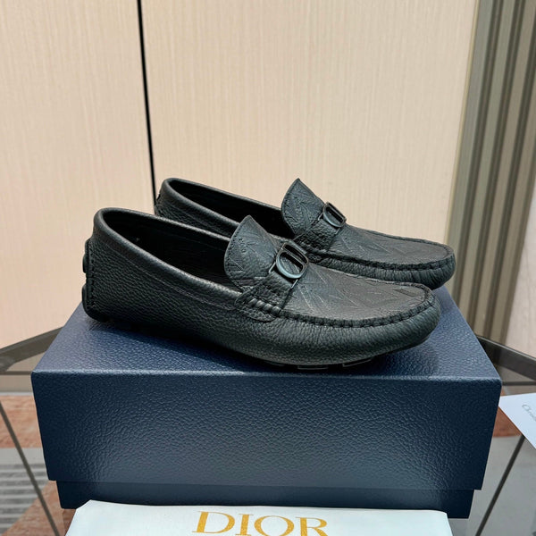 Mocassins CD Odéon Homme Cuir Vachette Grainé Noir 664119