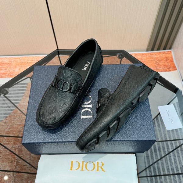 Mocassins CD Odéon Homme Cuir Vachette Grainé Noir 664119