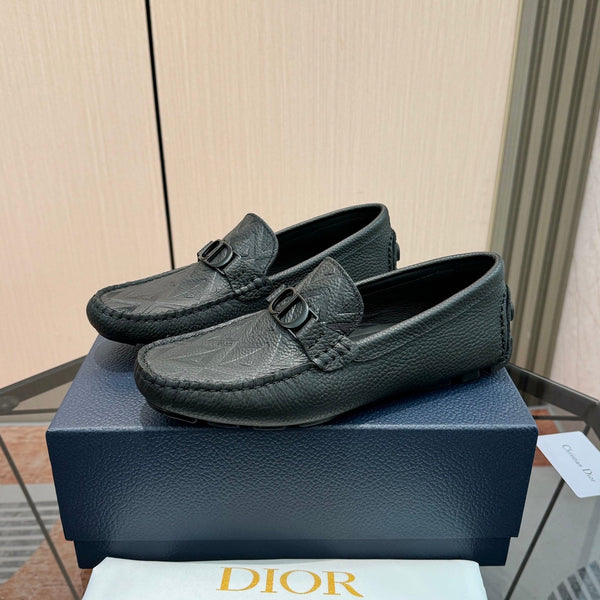 Mocassins CD Odéon Homme Cuir Vachette Grainé Noir 664119