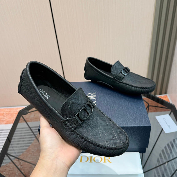 Mocassins CD Odéon Homme Cuir Vachette Grainé Noir 664119